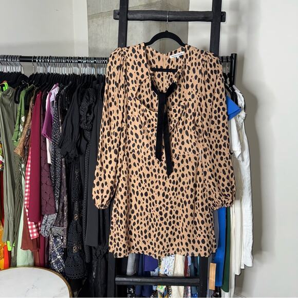 Reformation Terri Dress in Bobcat Romantic Soft Girl - Picture 10 of 17